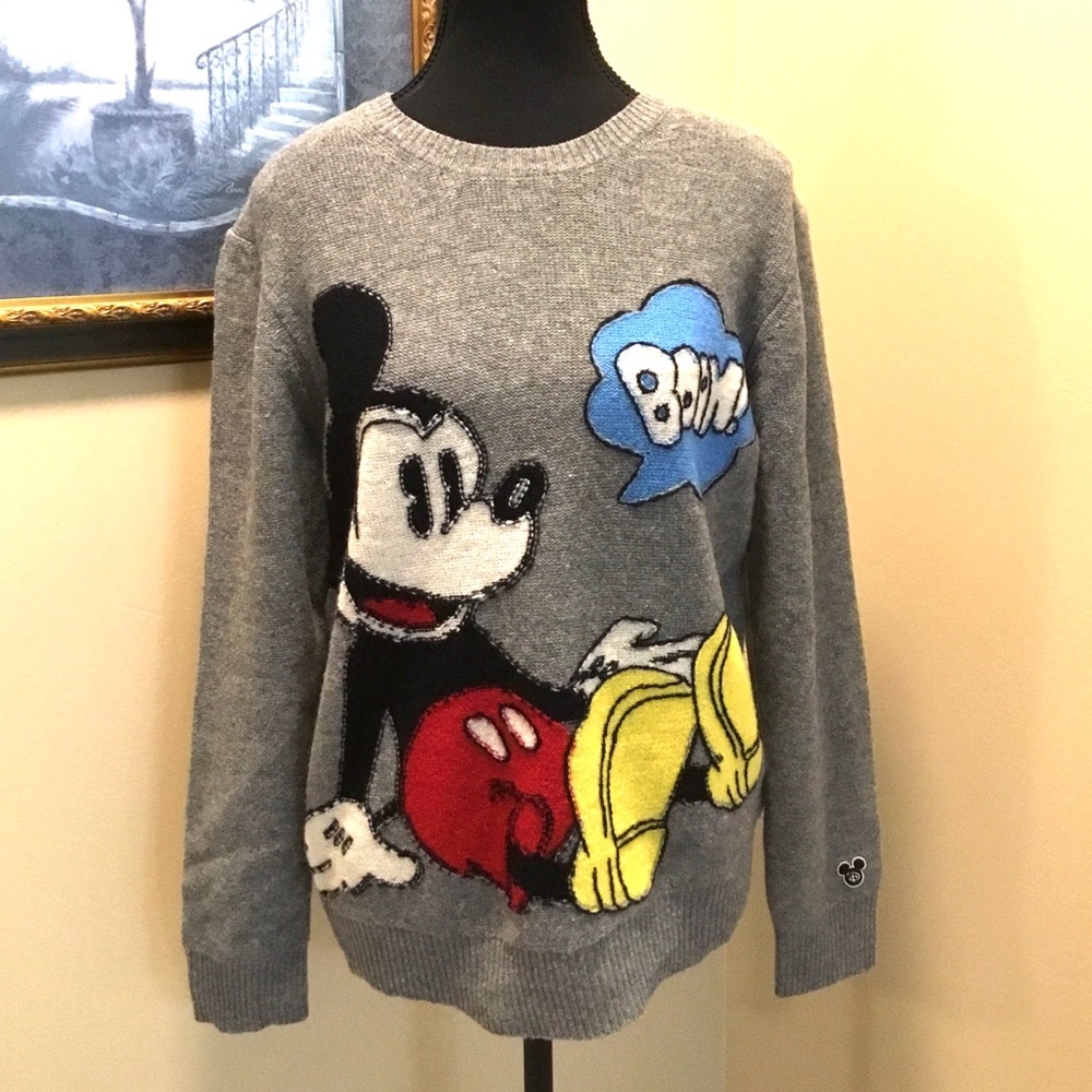 I.T Loves Mickey Vintage VERY RARE Mickey USA Lambswool Sweater
